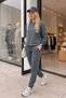 3 Thread Winter Crew Neck Sweatshirt Jogger Set - Relaxed Fit Stretchable - 3