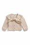 Girl's Rose Detailed Buttoned Cardigan Shirt and Trousers Set - 2