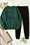Unisex Rome Italy Printed Crew Neck Sweatshirt - 2-Piece Tracksuit Set