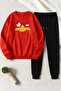 Unisex Duffy Printed Crew Neck Sweatshirt - 2-Piece Tracksuit Set