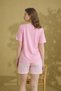 Silky Textured Short Sleeve Shorts Pajama Set - 2