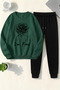 Unisex Prosecco Printed Crew Neck Sweatshirt - 2-Piece Tracksuit Set