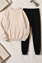 Unisex Golden Hour Printed Crew Neck Sweatshirt - 2-Piece Tracksuit Set - 2