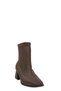 Brown Diver Fabric Heeled Women's Boots (005 2601277) - 2
