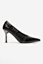 Polly Black Print Women's Heeled Shoes - 5