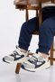 Navy Blue Mesh Velcro Anatomically Patterned Baby First Step and Sports Shoes Sneaker Dorian İa - 3