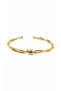 Auger Design Knot Adjustable Clamp Steel Bracelet