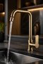Antique Gold Swivel Head Sink Faucet Brushed Antique Modern Kitchen Fixture with 5 Years Warranty - 3
