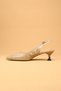 Women's Short Heeled Satin Evening Dress Shoes High Heels - 7