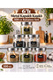 6-Piece Metal Vacuum Lid Glass Container with Spoon 500 Cc Spice Storage Container Spice Set Tea Sugar Salt Coffee Jar Set - 2