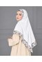 Linda Rayon Hijab for Women – Elegant Floral Border Modest Islamic Headscarf, Size M, - 3