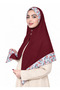 Linda Rayon Hijab for Women – Elegant Floral Border Modest Islamic Headscarf, Size M, - 2