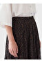 Esvab • Modern & Distinctive Leopard Embroidered Pleated Skirt with Waist Cord - 3