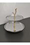 Luxurious 2-Tier Stainless Steel Cookie Stand with Stand Legs, Decorative Presentation Tray, Multi-Tier Serving Tray, Cookie Holder, Candy Tray - 6