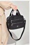 Women's Black 3-Compartment Cross Shoulder Bag
