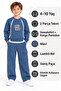 Artexli̇fe 42909-26 Boys' Wild Thing Printed 2-Piece Set – Zipper Detailed Sweatshirt and Wide-Legged Pants with Cargo Pockets 4-10 Years - 2