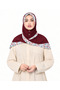 Linda Rayon Hijab for Women – Elegant Floral Border Modest Islamic Headscarf, Size M,