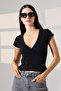 Women's Double-Breasted Collar Short Jacket Stretchy Fabric Casual - 5