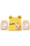 Baby Teddy Bear Hat and Knee Protector Set 2 Piece Cat Pattern Crawling Knee Pad Set