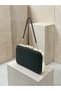 Black Zigzag Laser Patterned Silver Metal Detailed Chain Strap Women's Evening Dress Bag Wedding Engagement Graduation - 5