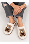 Cute Teddy Bear Figured Plush Home Slippers Soft Sole Winter Home Slippers Dowry Slippers Gift Stc1350 - 3