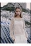 Women's Oversize Boat Neck Openwork Sweater - 2