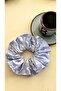 Women's Polka Dot Ruffled Fabric Scrunchie Hair Tie Non-Damaging Elastic Hair Clip - 3