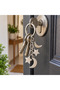 Metal Keychain with Moon and Star Figures and Multiple Pendants, Stylish Bag Accessory