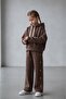 Girl's Side-Buttoned Tracksuit Set, Hooded Top and Bottom Set, Ages 5-9 - 3