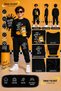 Winter Unisex Black Tracksuit, Black Sweat Top and Bottom Set - 2