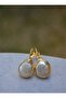 Baroque Pearl Design Earrings - Gold Color - - 2