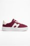Women's Burgundy Lace-Up Thick High Sole Casual Sneaker Sports Shoes Terra - 6