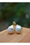 Baroque Pearl Design Earrings - Gold Color -