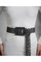 8-Row Black Stone Buckle Belt