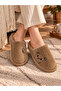Women's Plush House Slippers with Bear Figure, Soft Sole, Warm Winter Comfortable Home Guest Slippers - 2