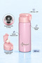 600 ml Steel Water Bottle Sports Water Bottle Children's Steel Water Bottle with Straw Leak-Proof Sus304 Bpa Free