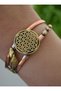 Flower of Life Handmade Bracelet - Copper Color - - 4