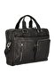 Campo 42 cm Black Leather Laptop Briefcase with Large Compartment