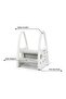Gray 2-Step Stool, with Adjustable Platform, Safe and Durable - 4