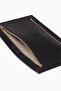 Grained Leather Currency Wallet Double-Sided Leather Unisex Wallet - Black - 5