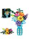 1853 Pieces Flowers Kit, Vase and Artificial Bouquet, Roses/Sunflowers, Gift for Women