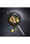 Black Iron Wok Pan, Carbon Steel, Compatible with All Stove Types, 1 Piece - 5