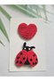 Kalbı Uğurböceği Special Non-Slip 2-Piece Baby Buckle for Babies with Less Hair, Handmade Baby Gift Set - 4