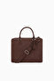 Nubuck Leather Briefcase Luxury Durable Unisex Business Bag - Brown