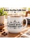 Coffee Ends, Friendship Remains Written Porcelain Mug 300 ml White with Handle Sublimation Printed Coffee Tea Cup Gift