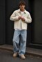 Men's Seasonal Ecru Cashmere Jacket Ls-56165 - 3