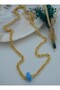 Evil Eye Beaded Necklace - Gold Color - - 2