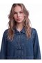 Vizyon New Season Indigo Shirt Collar Ornament Buttoned Women's Jean Jacket - 3