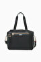 Stevie Luxe Leather Detailed Baby Care Bag - Black