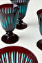 Prism Handmade Luxury Set of 4 Blue Wine Glasses - Blue - 2